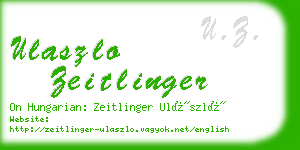 ulaszlo zeitlinger business card